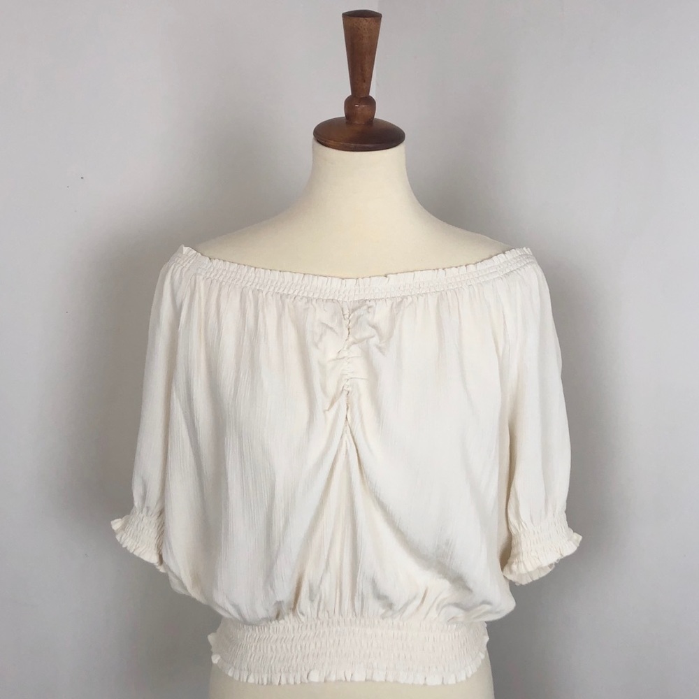 H&M | Cropped Peasant Blouse